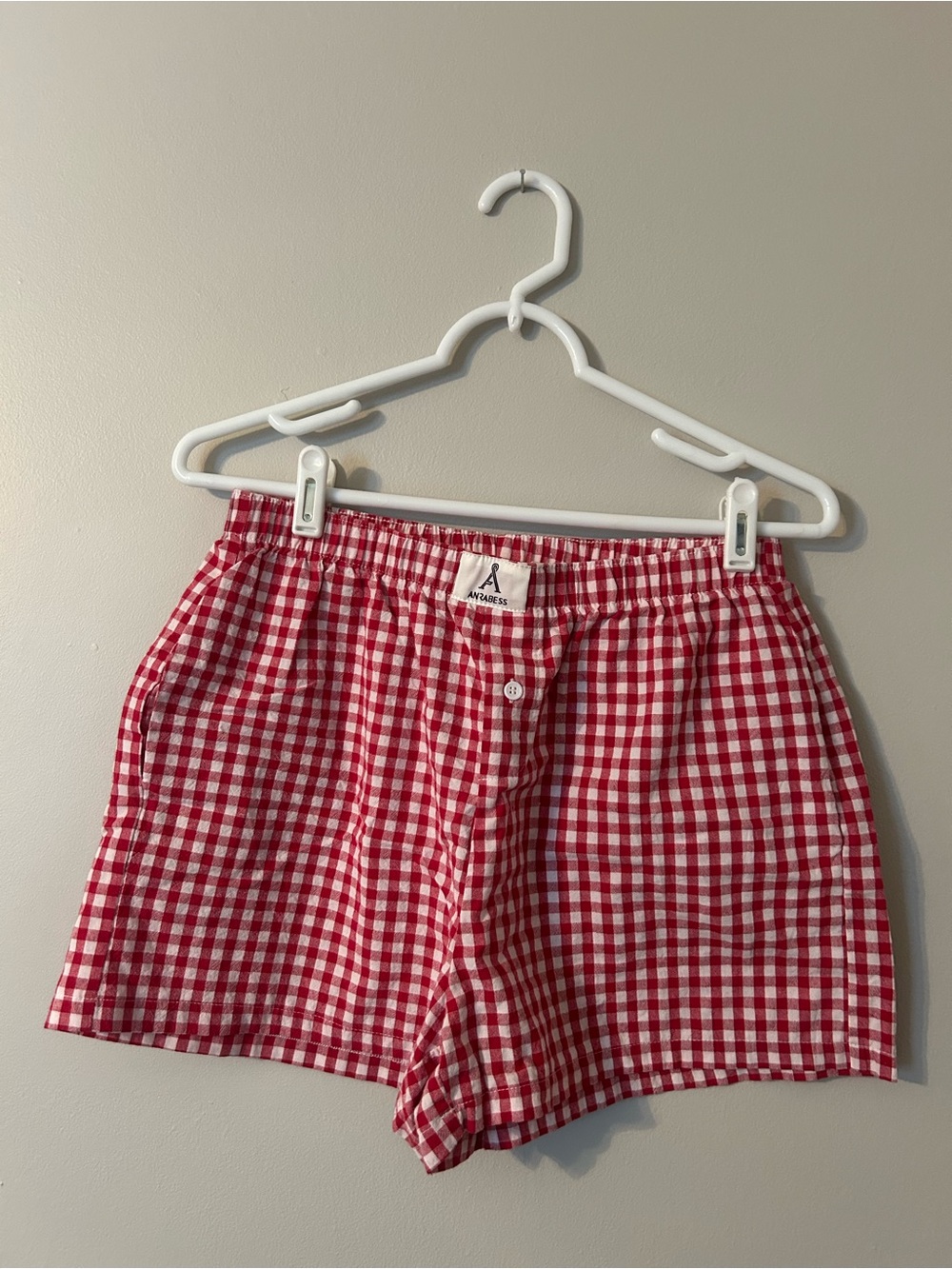 Red & White Gingham Cotton Boxers